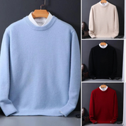 Knitted Sweater - Men's Plain Crew Neck Knitted Jumper for Winter-Men's Sweater-Chaps of London-Chaps of London