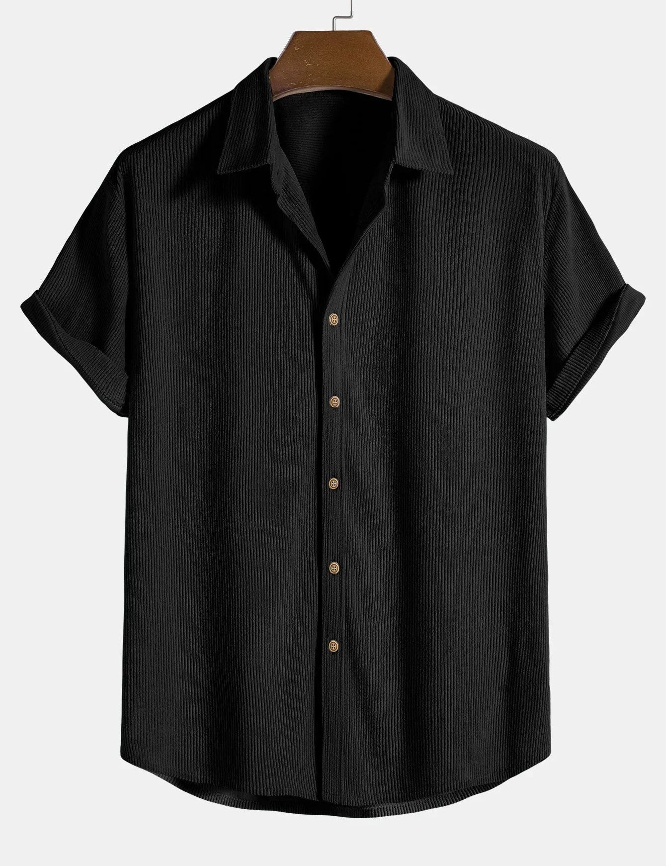 Corduroy Shirt – Button-up – Short-sleeved – Summer Shirt – Men's Shirt-Southern-Taylor