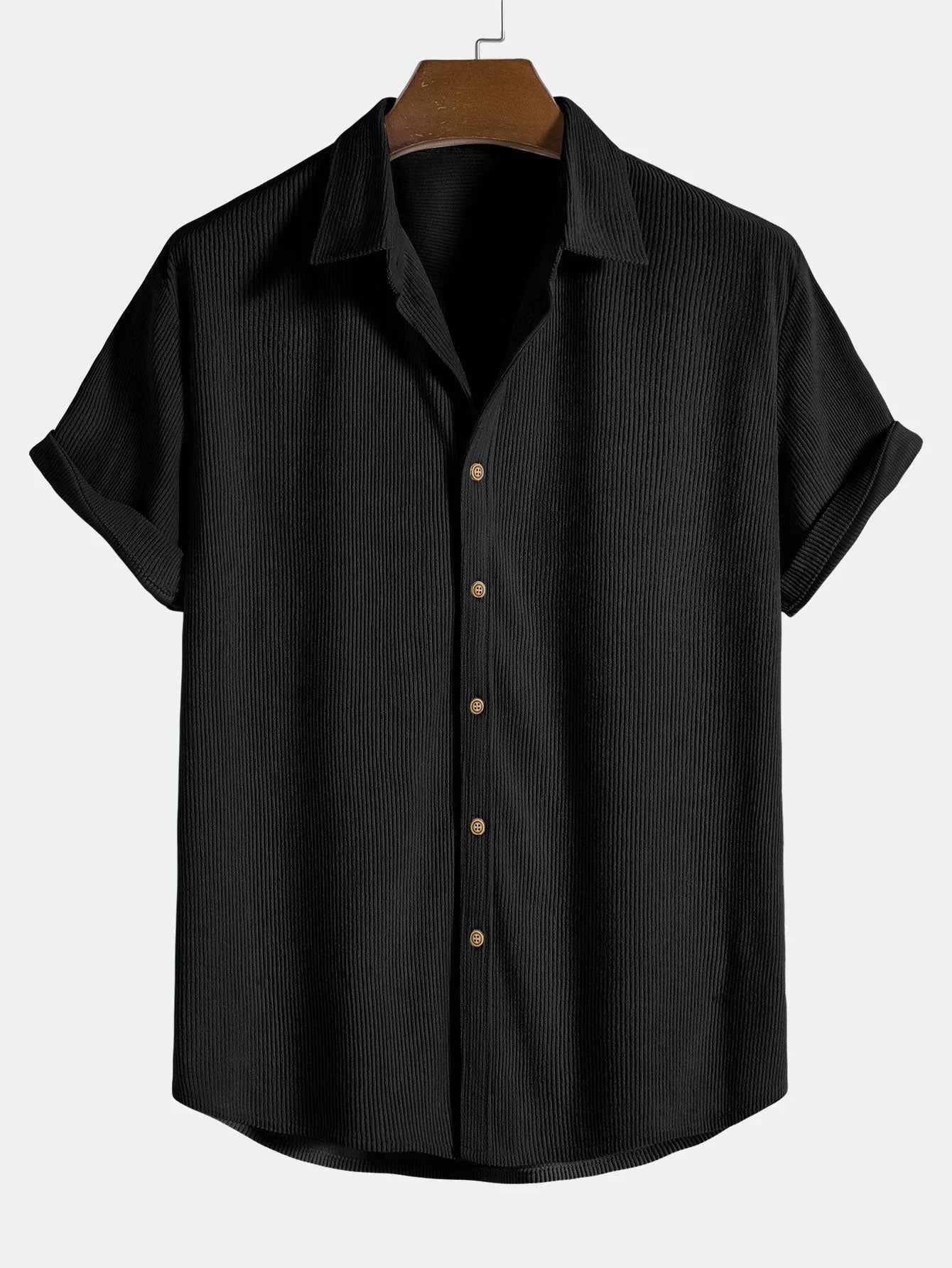 Corduroy Shirt – Button-up – Short-sleeved – Summer Shirt – Men's Shirt-Southern-Taylor