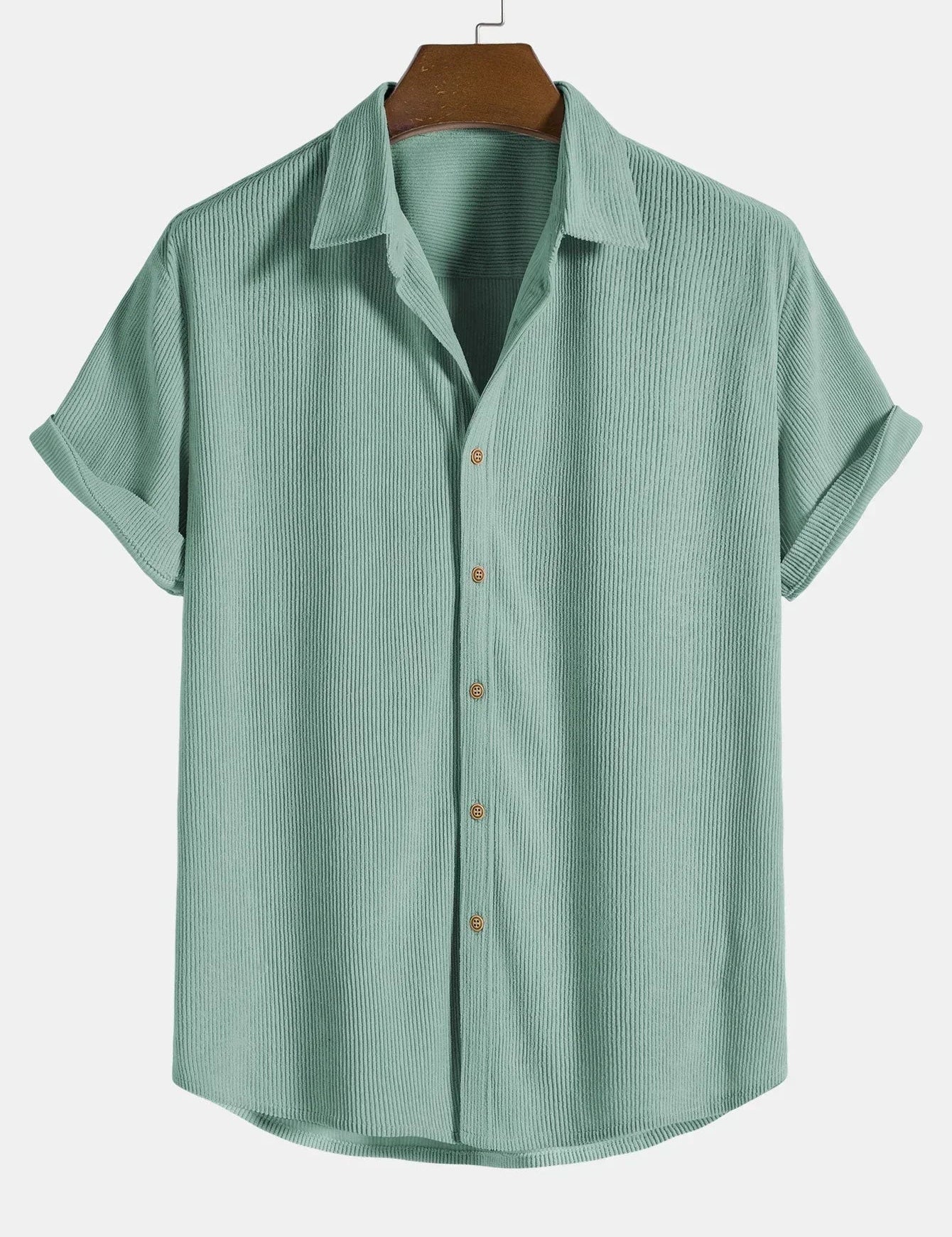 Corduroy Shirt – Button-up – Short-sleeved – Summer Shirt – Men's Shirt-Southern-Taylor