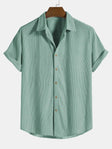 Corduroy Shirt – Button-up – Short-sleeved – Summer Shirt – Men's Shirt