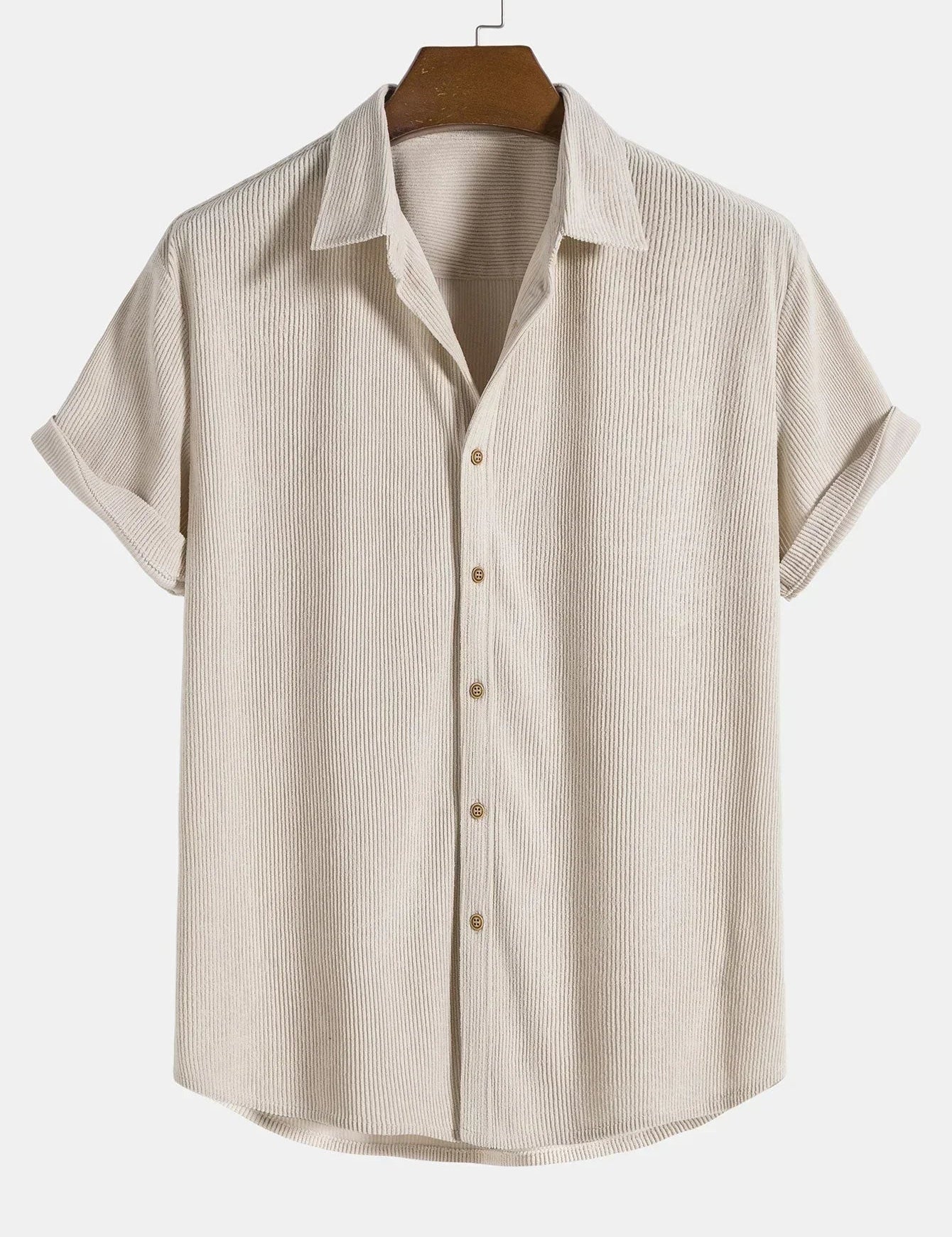 Corduroy Shirt – Button-up – Short-sleeved – Summer Shirt – Men's Shirt-Southern-Taylor