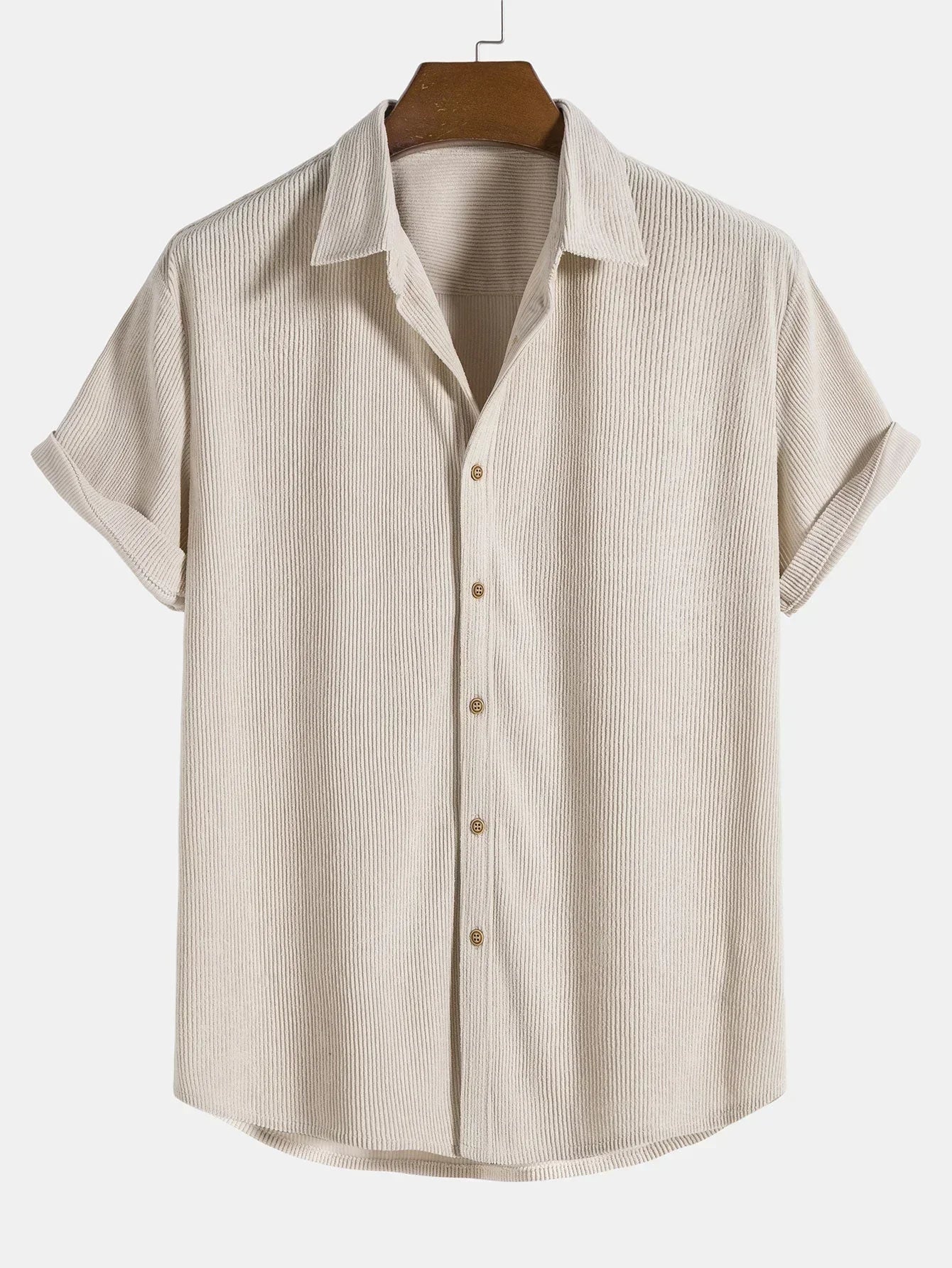 Corduroy Shirt – Button-up – Short-sleeved – Summer Shirt – Men's Shirt-Southern-Taylor