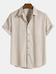 Corduroy Shirt – Button-up – Short-sleeved – Summer Shirt – Men's Shirt