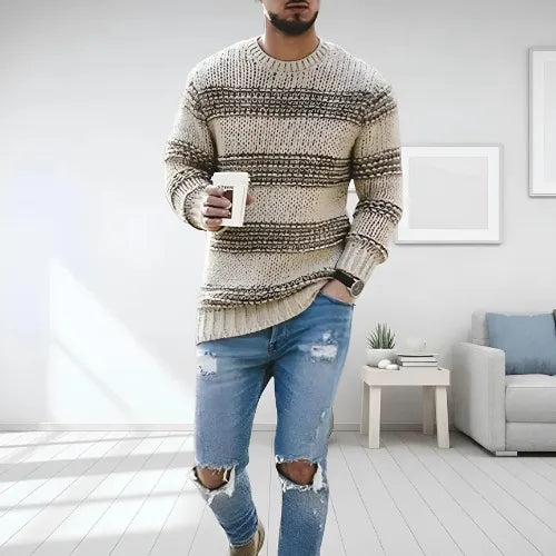 Men's Knitted Jumper| Crew Neck | Long Sleeve | Pullover Sweater | Knit Sweater 