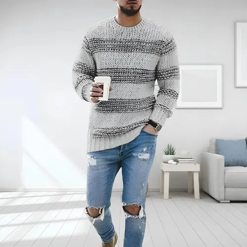 Men's Knitted Jumper| Crew Neck | Long Sleeve | Pullover Sweater | Knit Sweater 
