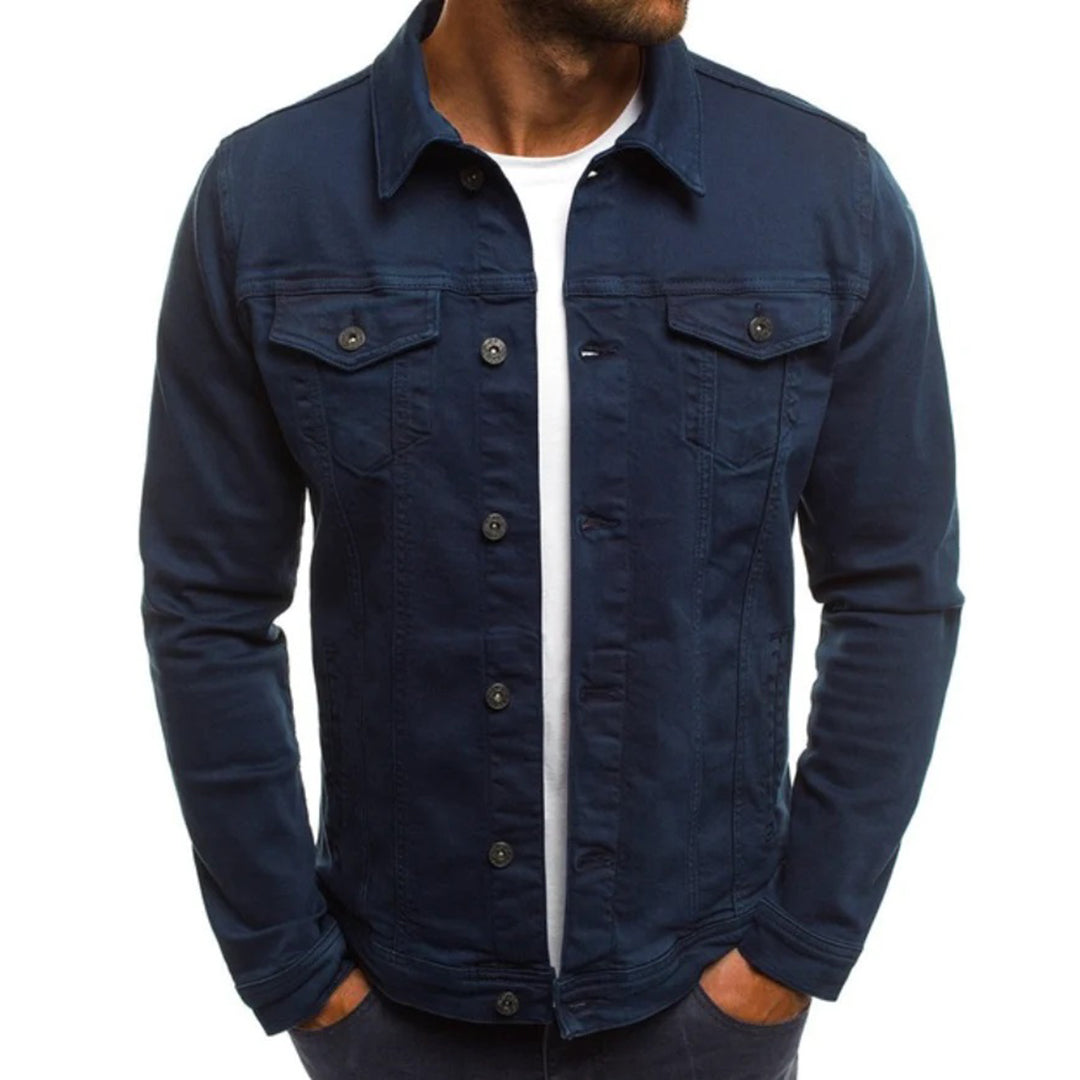 Denim Jacket - Button- Up - Slim Fit - Jean Jacket - Men's Summer Jacket