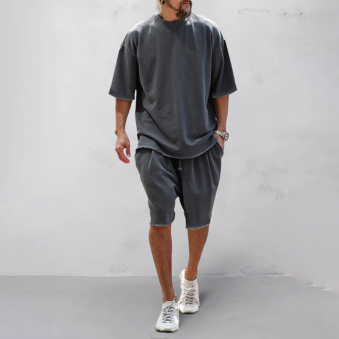 Shorts and Tshirt Set - Loose Fit - Oversized - Two-Piece Set - Men's Summer Clothes