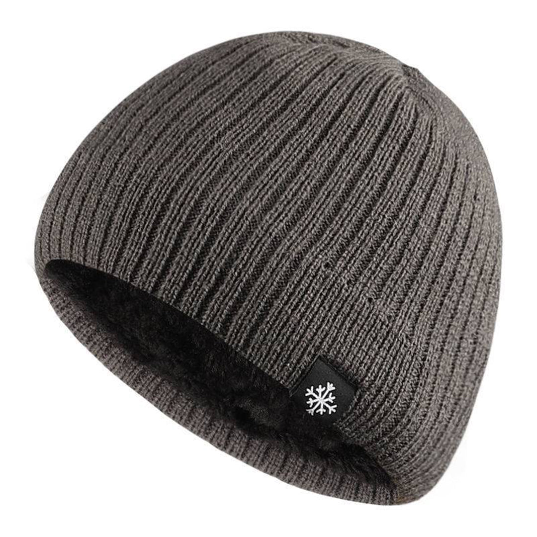 Men's Beanie - Warm - Fleece Lined - Knitted Beanie - Winter Hat