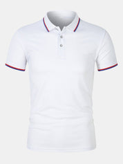 Collared T-Shirt - Slim Fit - Short Sleeve - Polo Shirt - Men's Clothing