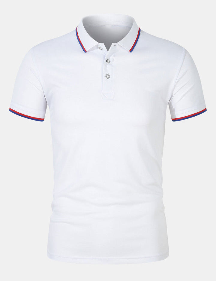 Collared T-Shirt - Slim Fit - Short Sleeve - Polo Shirt - Men's Clothing