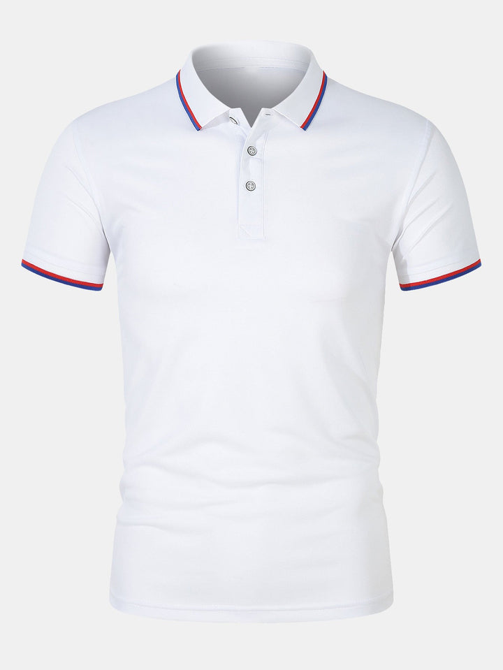 Collared T-Shirt - Slim Fit - Short Sleeve - Polo Shirt - Men's Clothing
