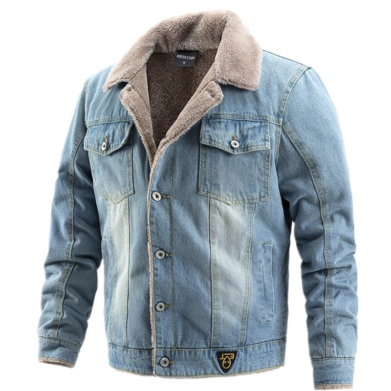 Denim Jacket - Lined - Winter - Sherpa Denim Jacket - Men's Jacket-Southern-Taylor