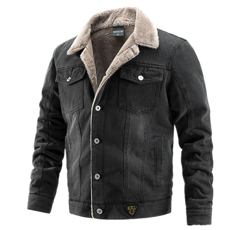 Denim Jacket - Lined - Winter - Sherpa Denim Jacket - Men's Jacket-Southern-Taylor