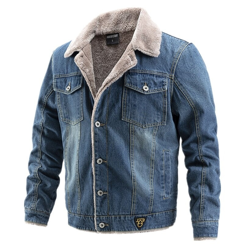 Denim Jacket - Lined - Winter - Sherpa Denim Jacket - Men's Jacket-Southern-Taylor