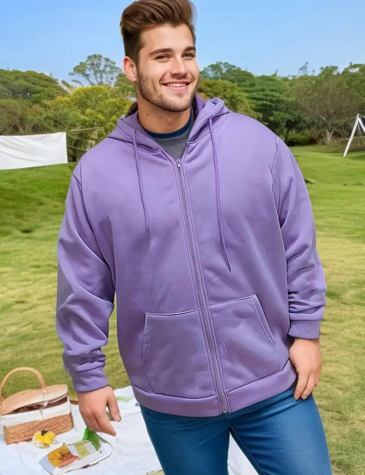 Dustin Hoodie | Men's Plus Size Hoodie with Zipper-Southern-Taylor