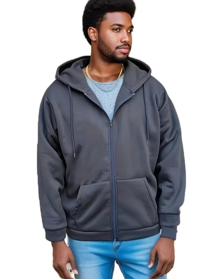 Dustin Hoodie | Men's Plus Size Hoodie with Zipper-Southern-Taylor