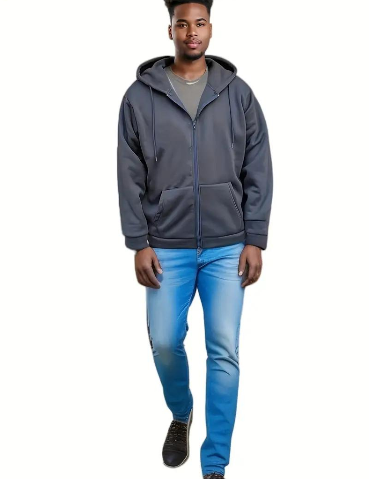 Dustin Hoodie | Men's Plus Size Hoodie with Zipper-Southern-Taylor
