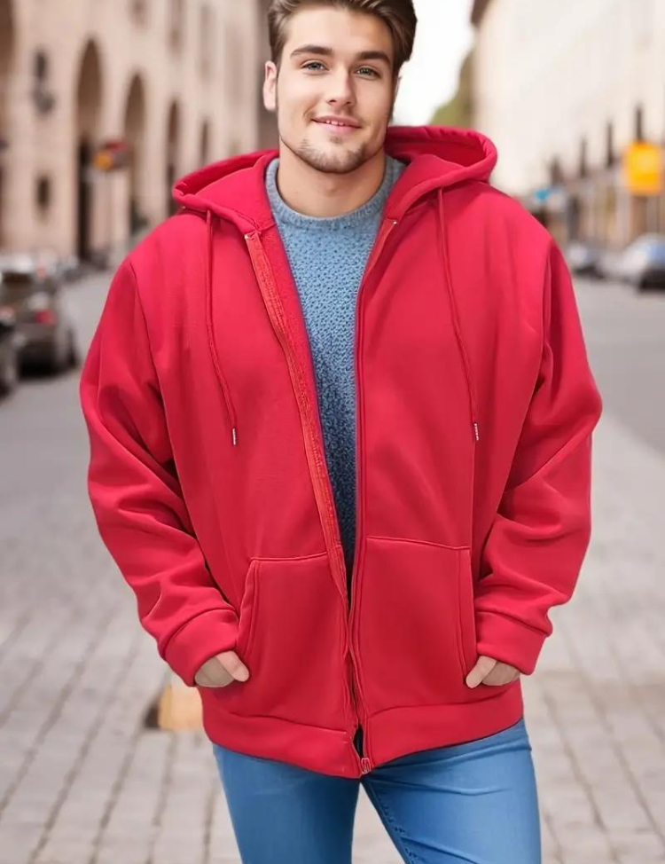 Dustin Hoodie | Men's Plus Size Hoodie with Zipper-Southern-Taylor