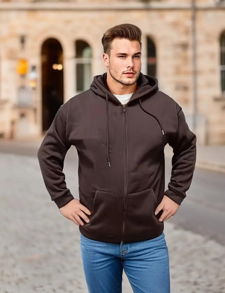 Dustin Hoodie | Men's Plus Size Hoodie with Zipper-Southern-Taylor