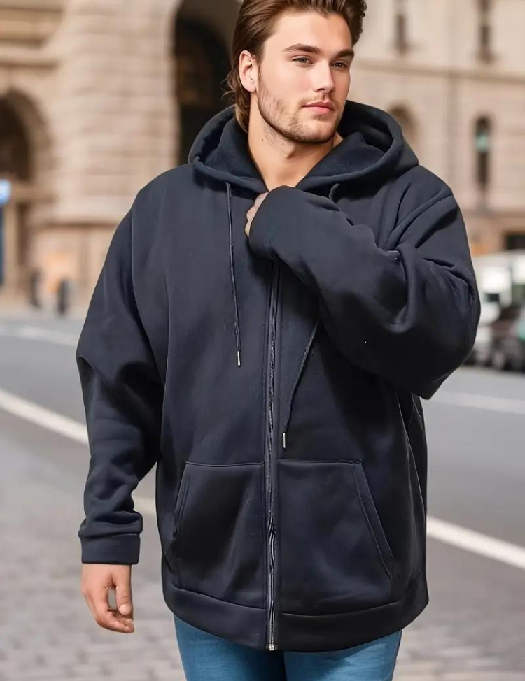 Dustin Hoodie | Men's Plus Size Hoodie with Zipper-Southern-Taylor
