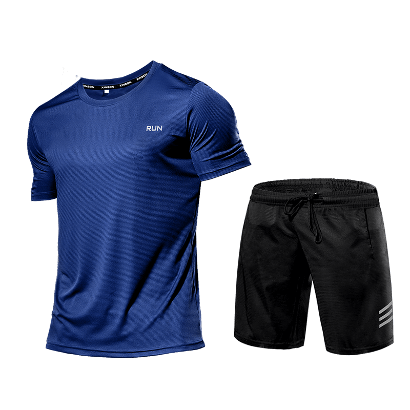Activewear Set - Men's Two-Piece Sport Shorts and T-Shirt Workout Set