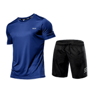 Activewear Set - Men's Two-Piece Sport Shorts and T-Shirt Workout Set