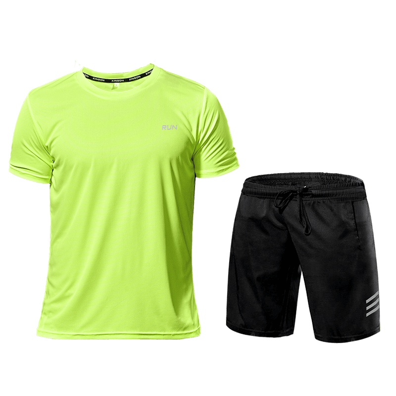 Activewear Set - Men's Two-Piece Sport Shorts and T-Shirt Workout Set
