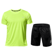 Activewear Set - Men's Two-Piece Sport Shorts and T-Shirt Workout Set