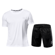 Activewear Set - Men's Two-Piece Sport Shorts and T-Shirt Workout Set