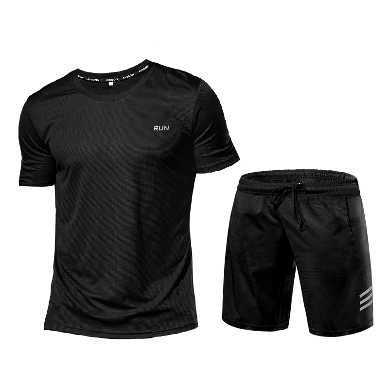 Activewear Set - Men's Two-Piece Sport Shorts and T-Shirt Workout Set