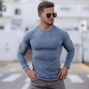 Elias | Luxe Herentrui met Tijdloos Design – Licht & Veelzijdig-Blauw-M-Chaps Herrenmode