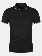 Collared T-Shirt - Slim Fit - Short Sleeve - Polo Shirt - Men's Clothing