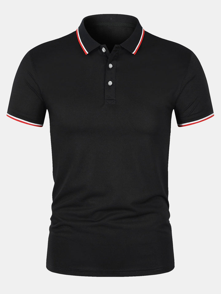 Collared T-Shirt - Slim Fit - Short Sleeve - Polo Shirt - Men's Clothing
