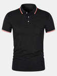 Collared T-Shirt - Slim Fit - Short Sleeve - Polo Shirt - Men's Clothing