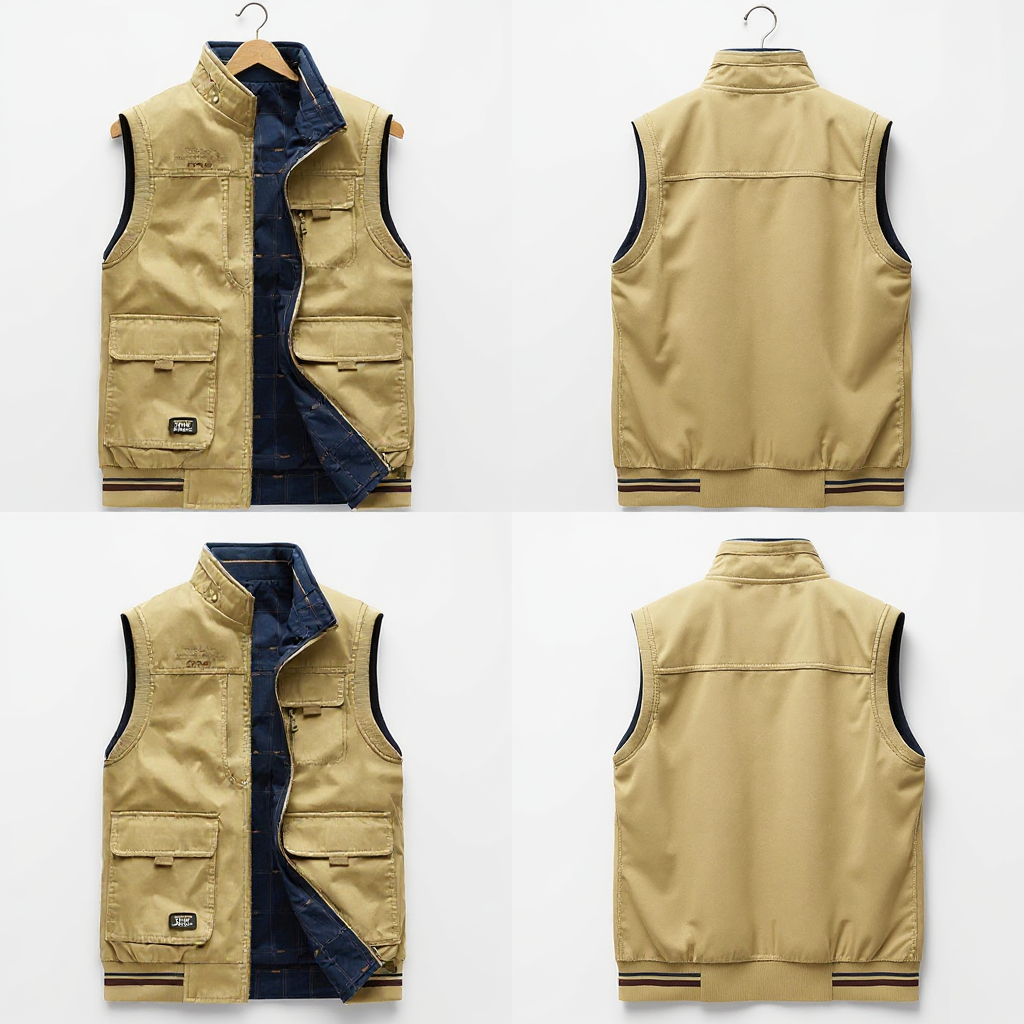 Cargo Vest | Sleeveless | Pockets | Work Vest | Men's Gilet