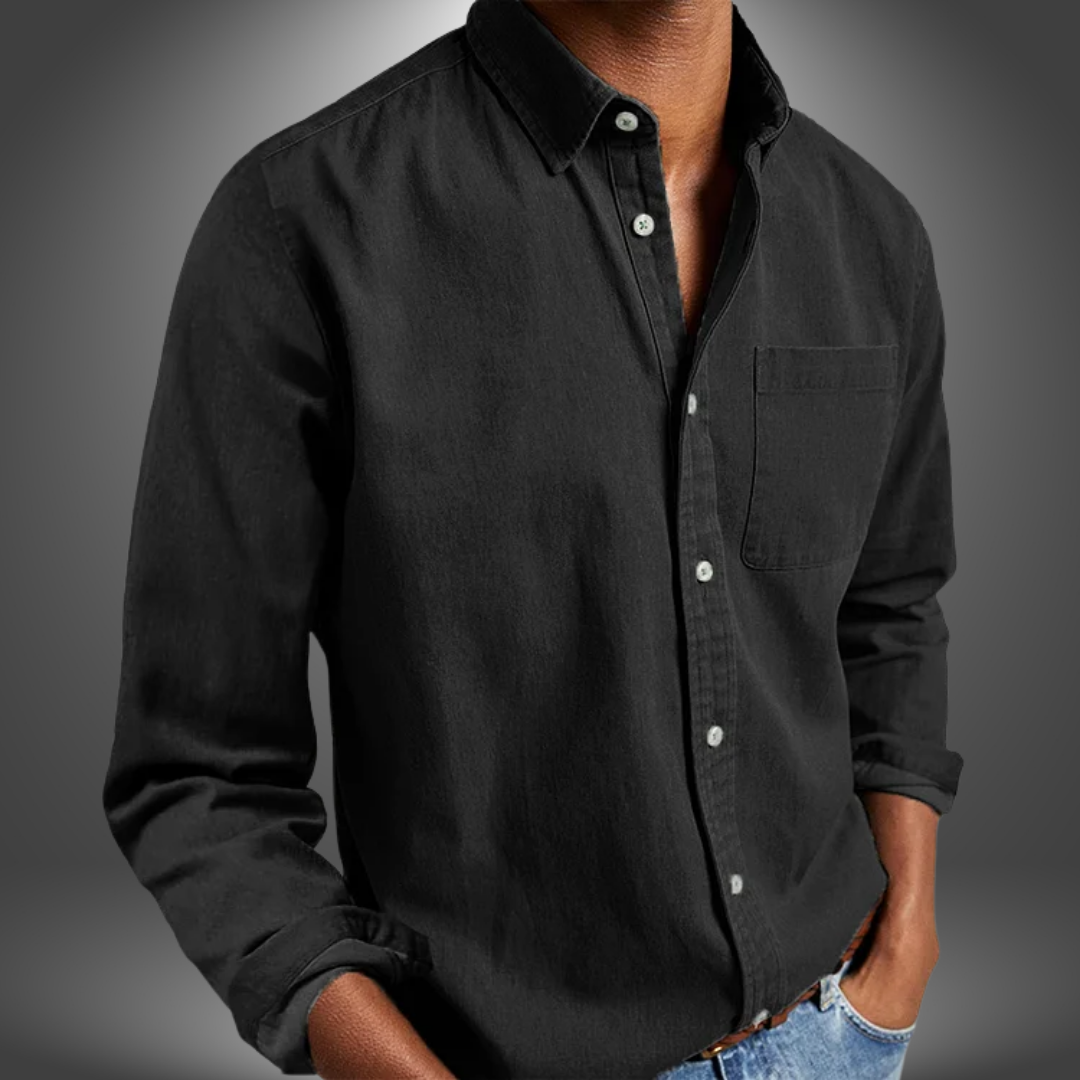 Denim Shirt | Long Sleeve | Regular Fit | Button-Up Shirt | Men's Shirts
