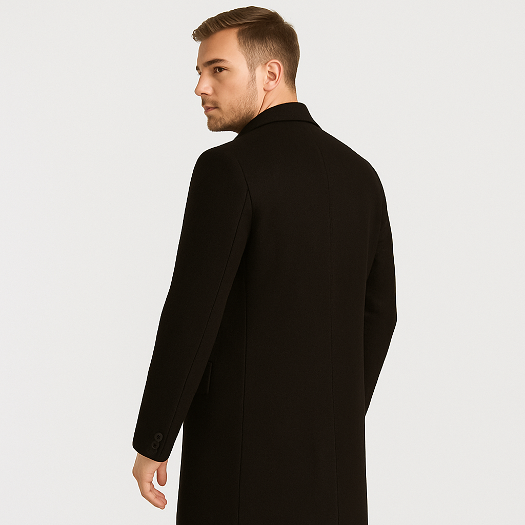 Wool Coat | Mid Lenght | Single Breasted | Winter Trench Coat | Men's Winter Jacket