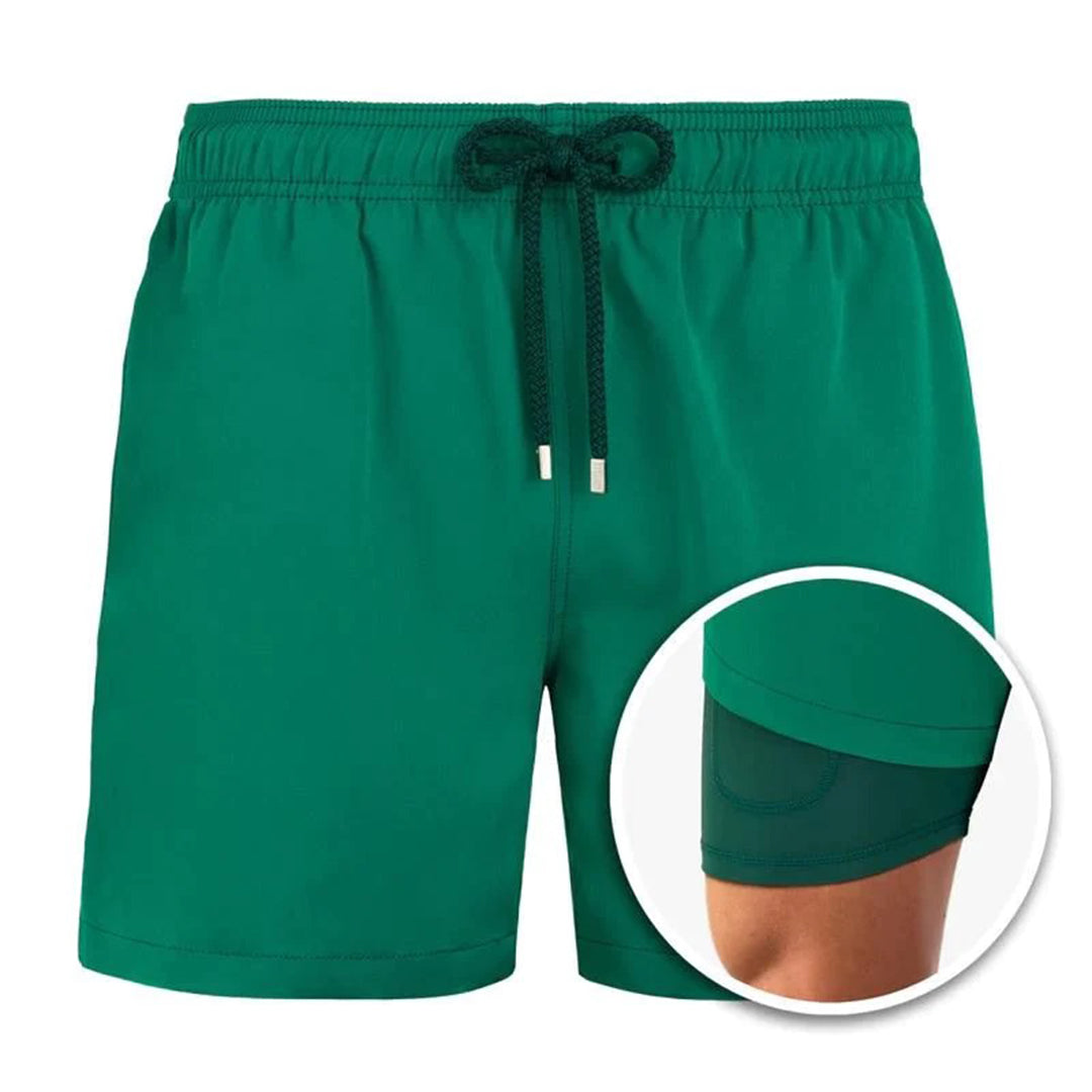 Swim Shorts - Drawstring - 2-in1 - Board Shorts - Men's Swimwear