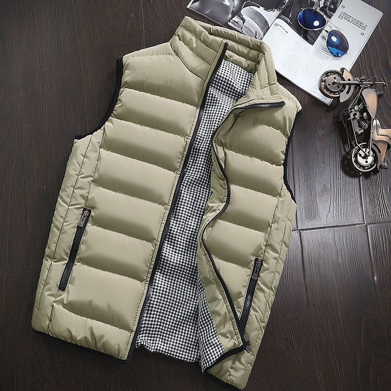 Puffer Vest - Men's Zip-Up Winter Bodywarmer Winter Gilet