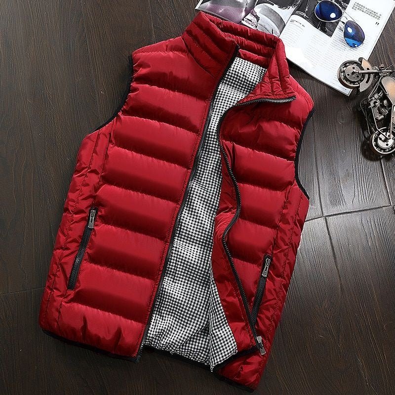 Puffer Vest - Men's Zip-Up Winter Bodywarmer Winter Gilet
