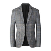 Men's Blazer - Single Breasted - Pockets - Checkered Blazer - Suit Jacket