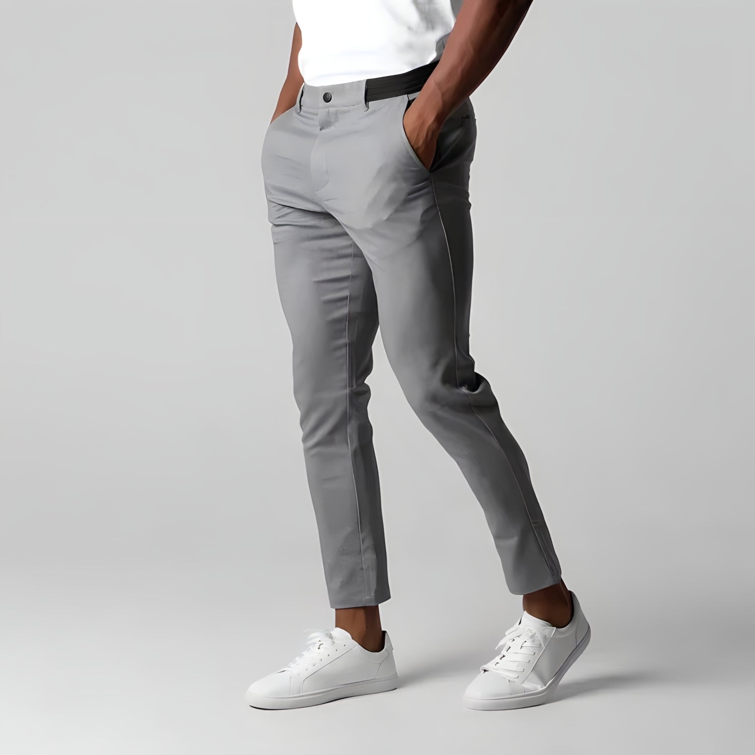 Chino Pants | Elastic Waist | Stretchy | Skinny Chinos | Mens Chinos