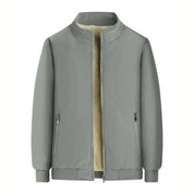 Winter Bomber Jacket - Fleece Lined - Zip-Up - Winter Jacket - Men's Bomber Jacket