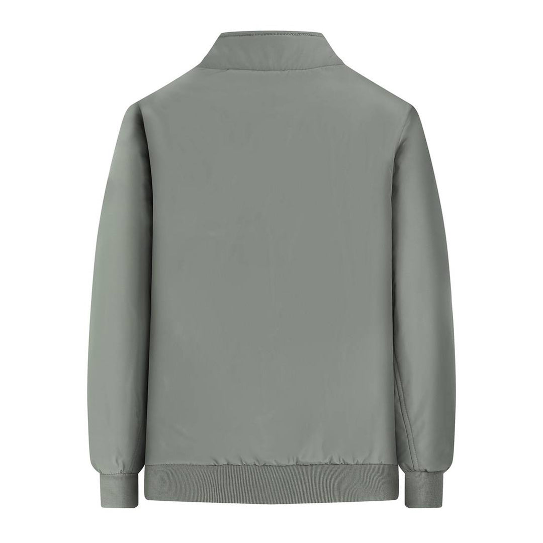 Winter Bomber Jacket - Fleece Lined - Zip-Up - Winter Jacket - Men's Bomber Jacket