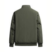 Winter Bomber Jacket - Fleece Lined - Zip-Up - Winter Jacket - Men's Bomber Jacket