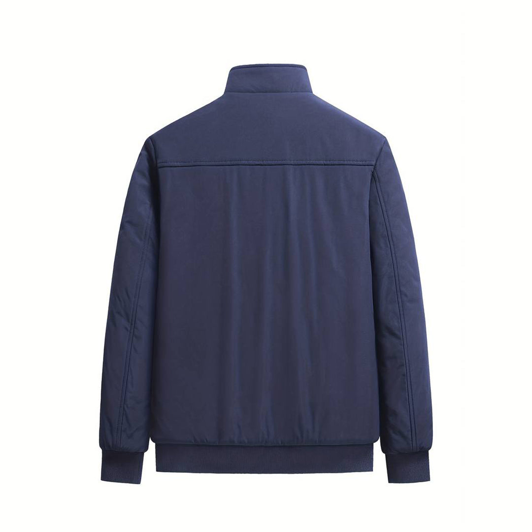 Winter Bomber Jacket - Fleece Lined - Zip-Up - Winter Jacket - Men's Bomber Jacket