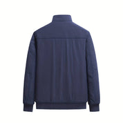 Winter Bomber Jacket - Fleece Lined - Zip-Up - Winter Jacket - Men's Bomber Jacket