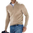 Half-Zip Pullover - Warm Long-sleeved Knitted Sweater for Men