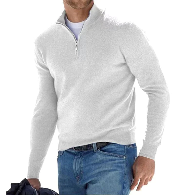 Half-Zip Pullover - Warm Long-sleeved Knitted Sweater for Men-Southern-Taylor